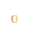 Reversible Hoops - Gold/Pave Crystals