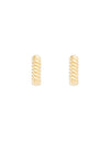 Reversible Hoops - Gold/Pave Crystals