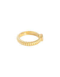 Oval Croissant Ring Gold