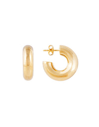 Bold Gold Midi Hoops