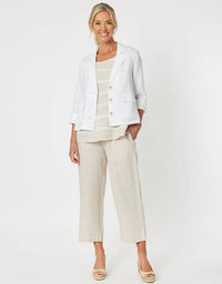 Danielle Linen Jacket White