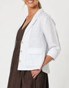 Danielle Linen Jacket White