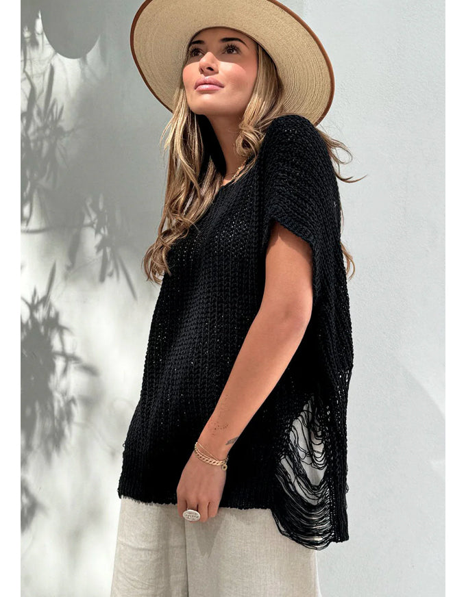 Deanna Cotton Jumper Black