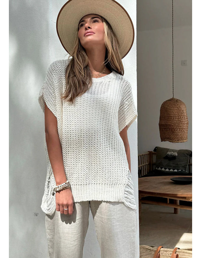 Deanna Cotton Jumper Off White