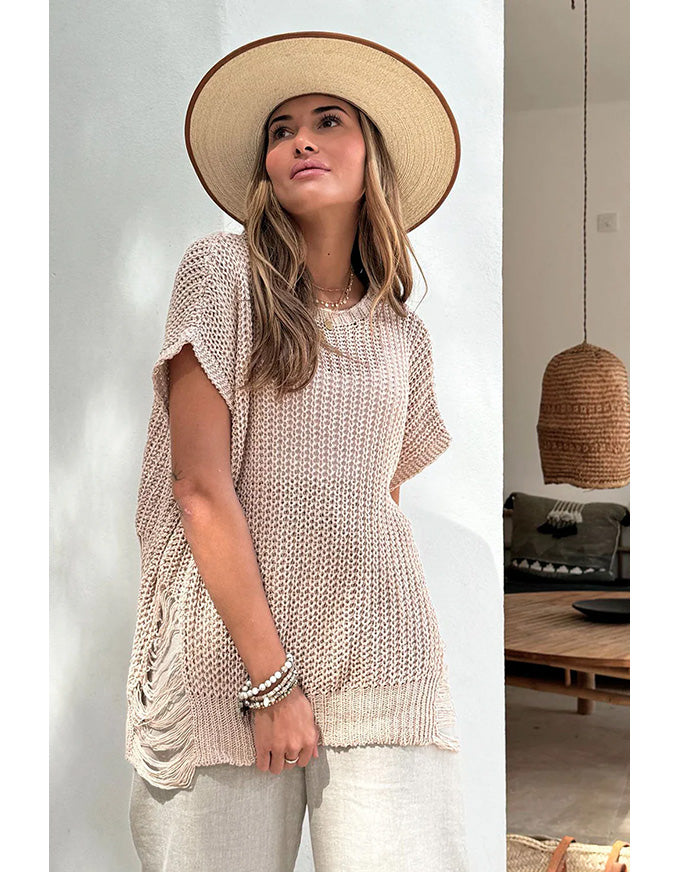 Deanna Cotton Jumper Beige