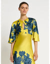 Delphine Midi Dress Citrus/Blue