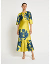 Delphine Midi Dress Citrus/Blue