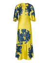 Delphine Midi Dress Citrus/Blue