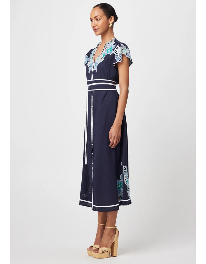 Delray Placement Maxi Dress Lapis