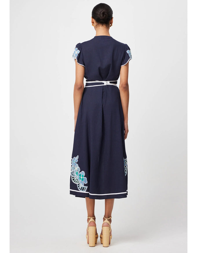 Delray Placement Maxi Dress Lapis