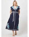 Delray Placement Maxi Dress Lapis