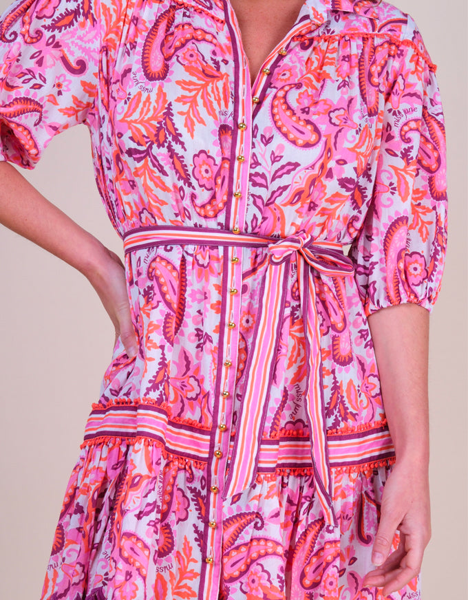 Dress Angela Pink Floral Print