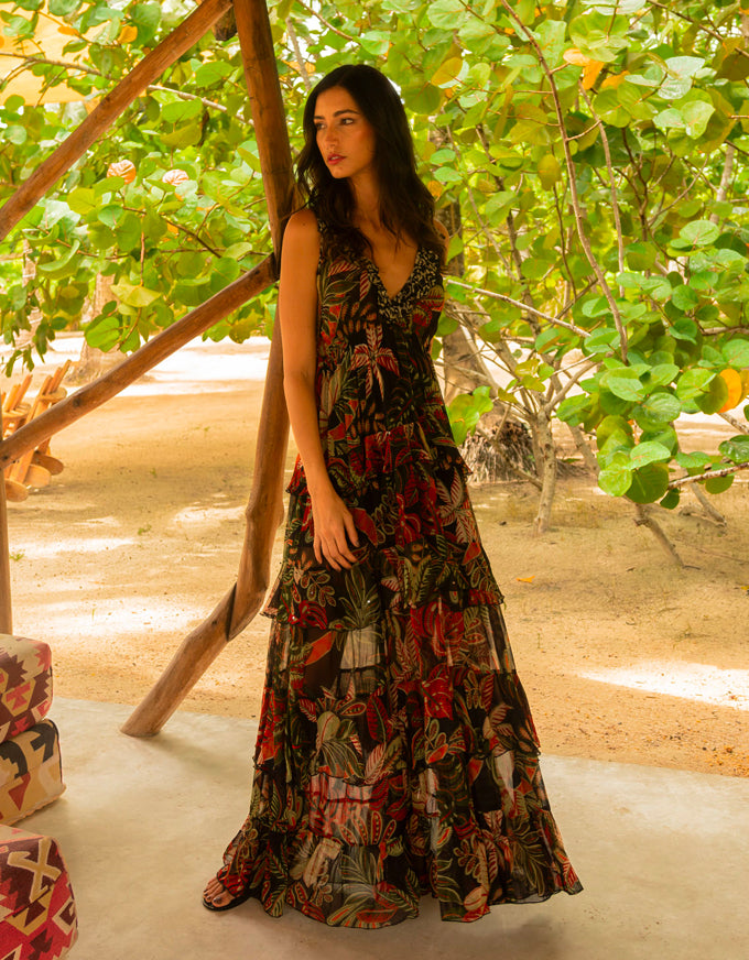 Dress Floriana Black Floral Print