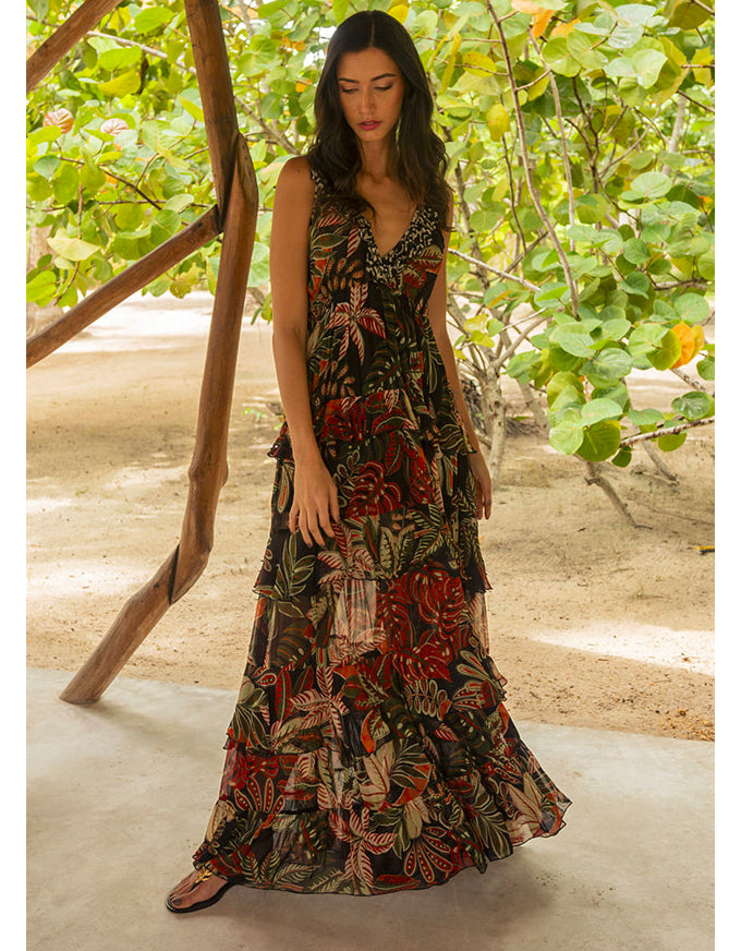 Dress Floriana Black Floral Print