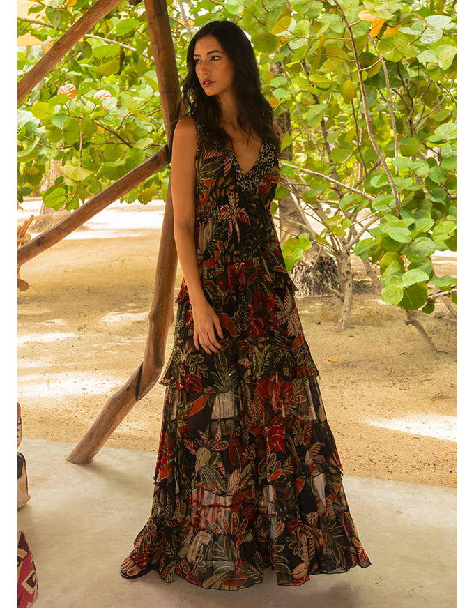 Dress Floriana Black Floral Print