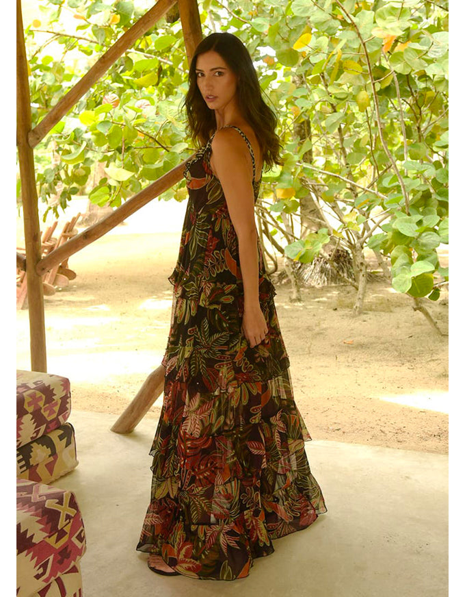 Dress Floriana Black Floral Print
