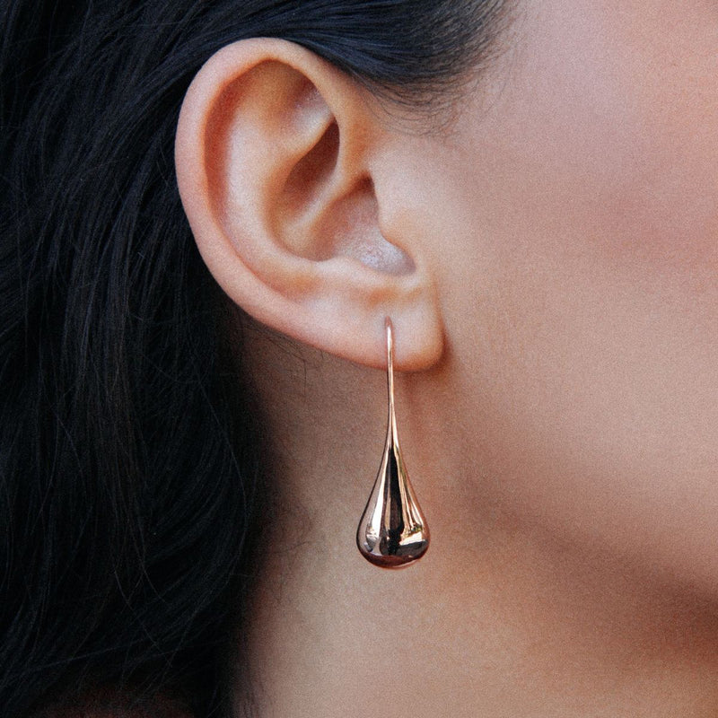 Weeping Woman Earring Rose Gold