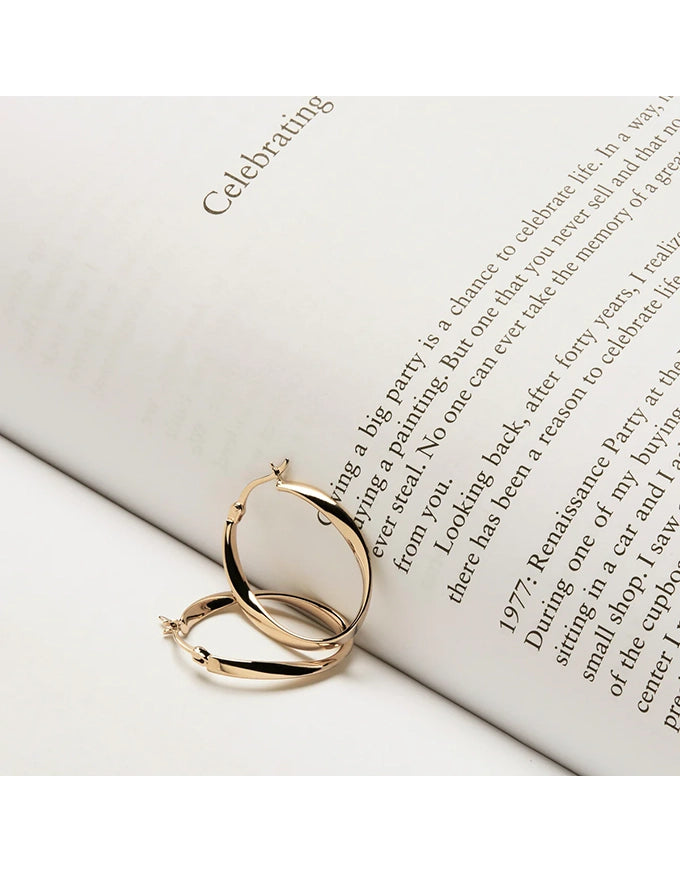 Cinta Hoop Yellow Gold