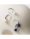 Fern Pearl Earrings Silver