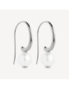 Fern Pearl Earrings Silver