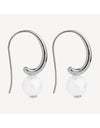 Fern Pearl Earrings Silver
