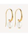 Fern Pearl Earrings Gold
