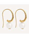 Fern Pearl Earrings Gold