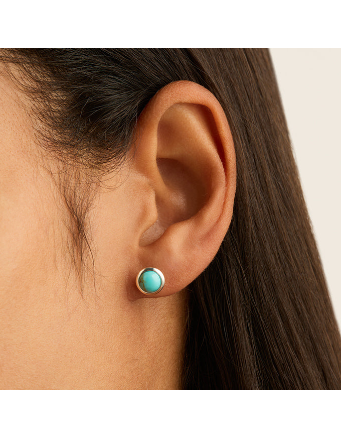 Husk Turquoise Stud Earring