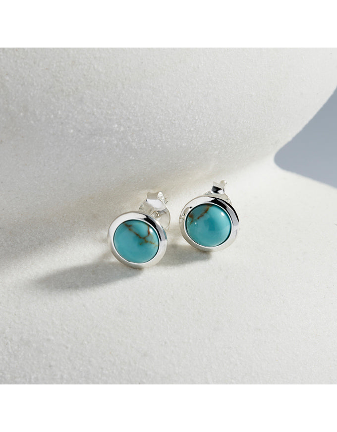 Husk Turquoise Stud Earring