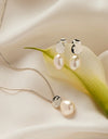 Renaissance Pearl Earrings Silver