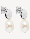 Renaissance Pearl Earrings Silver