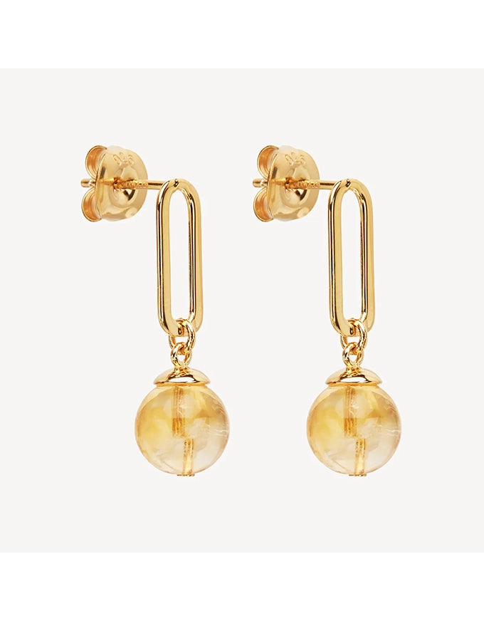 Limoncello Citrine Earrings Gold