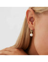 The Enchantress Pearl Drop Stud Earrings Gold
