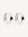 Arco Huggie Earrings Silver