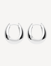 Arco Huggie Earrings Silver