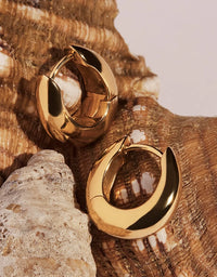 Arco Huggie Earrings Gold