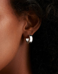 Stella Huggie Earrings Silver