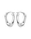 Gravity Silver Hoop Earrings
