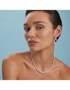 Gravity Silver Hoop Earrings