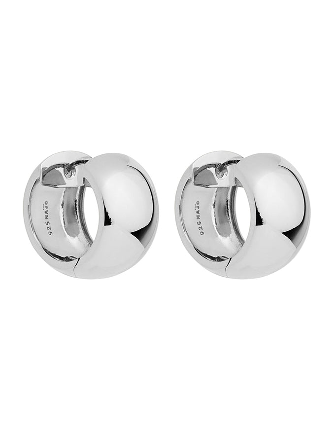 Daynight Silver Huggie Earrings