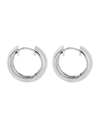 Daynight Silver Huggie Earrings