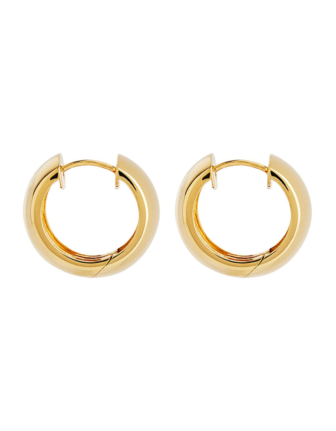 Daynight Yellow Gold Huggie Earrings