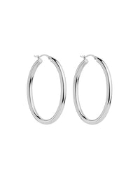 Orbit Silver Hoop Earrings
