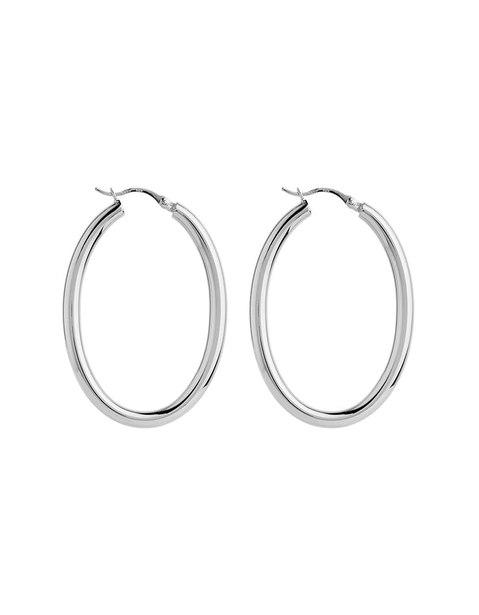 Orbit Silver Hoop Earrings