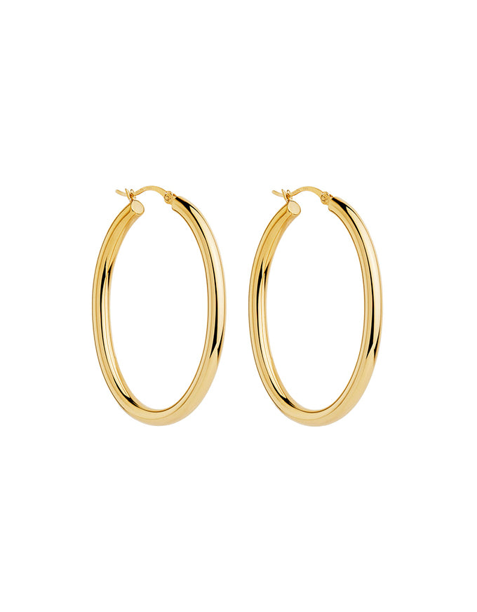 Orbit Yellow Gold Hoop Earrings