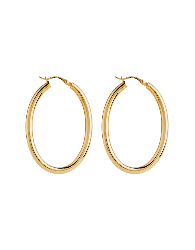 Orbit Yellow Gold Hoop Earrings