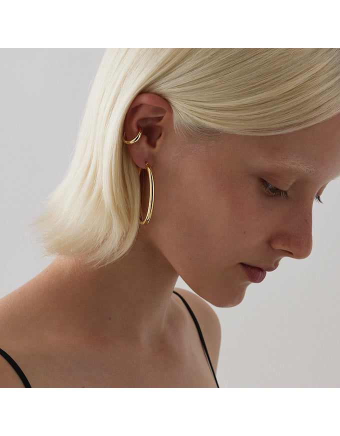 Orbit Yellow Gold Hoop Earrings