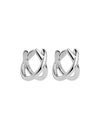 Moonkiss Silver Huggie Earrings