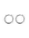 Moonkiss Silver Huggie Earrings