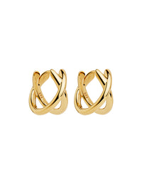 Moonkiss Yellow Gold Huggie Earrings